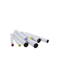 TUBO POSTALE BIANCO CON TAPPO NERO